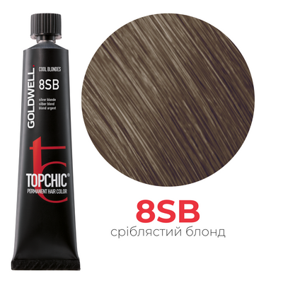 Професійна фарба для волосся Goldwell Topchic 60 мл 8SB сріблястий блондин 4021609000464 фото