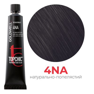 Професійна фарба для волосся Goldwell Topchic 60 мл 4NA натурально-попелястий 4021609000525 фото